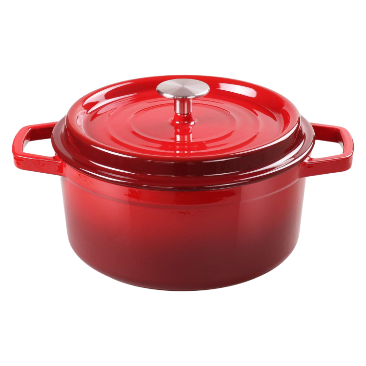 Modern Flat-Top Cast Iron Casserole